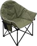 Green Oversized Padded Folding Camping Chair 400lbs with Side Pocket