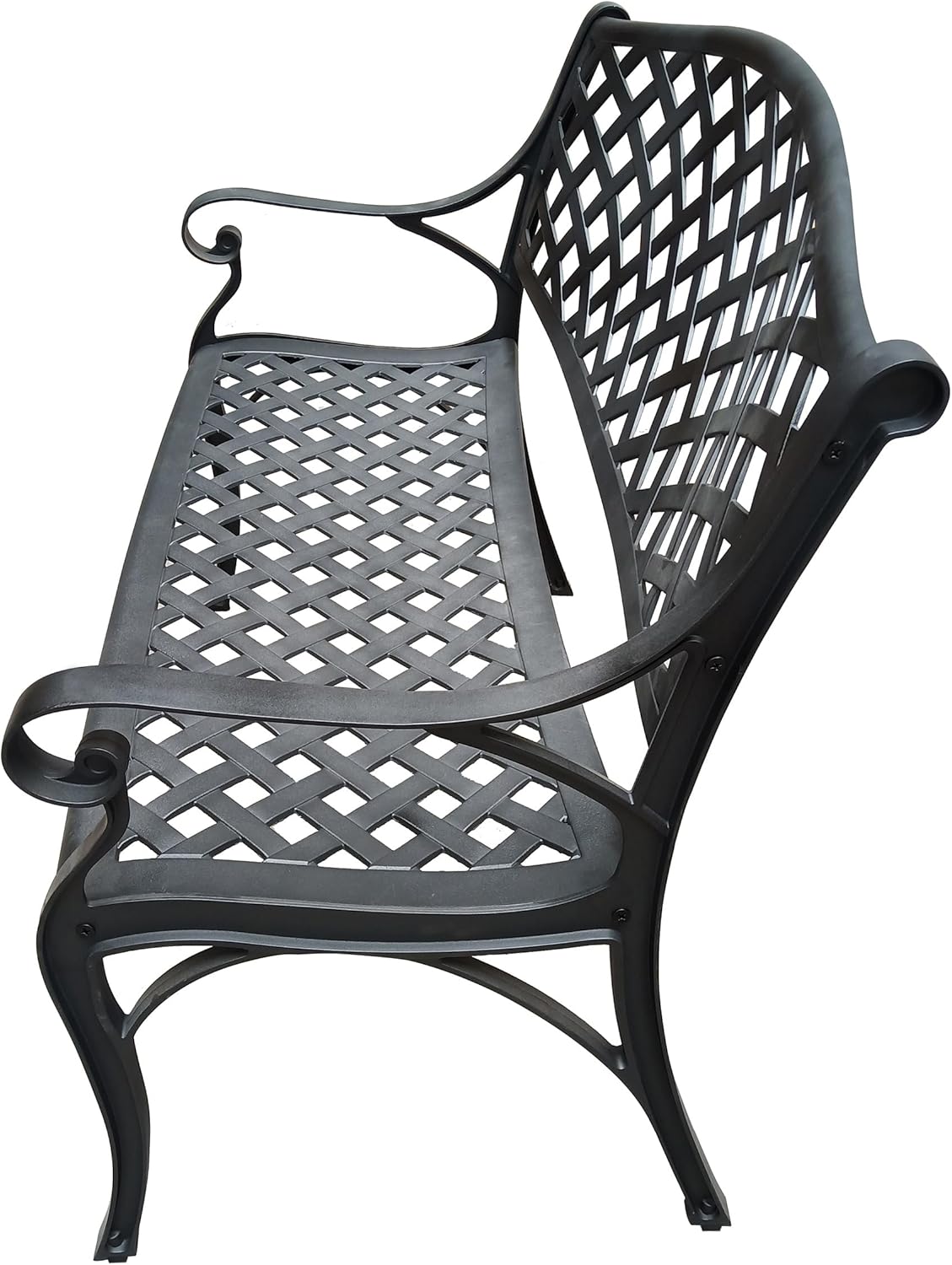 Oakland Living Outdoor Aluminum Modern Patio Bench Loveseat