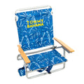 Tommy Bahama 5-Position Classic Lay Flat Backpack Beach Chair with Cooler and Cup Holder, Portable Folding Beach Chair for Tanning, Pineapple Stripe