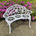 Anti-Rust Cast Aluminum Carved Patio Loveseat Bench